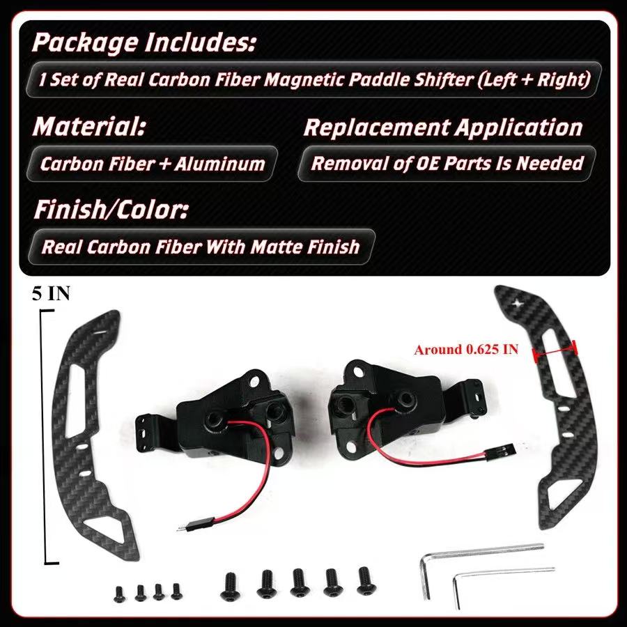 BRAND NEW LEXUS IS RC NX Toyota 86 Subaru BRZ Real Carbon Fiber Replacement Magnetic Paddle Shifter