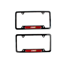 Load image into Gallery viewer, Brand New Universal 2PCS JDM BEGINNER LEAF Glossy Black Metal License Plate Frame