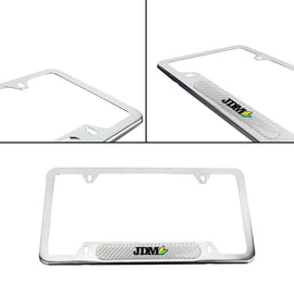 Brand New Universal 1PCS JDM BEGINNER LEAF Chrome Metal License Plate Frame
