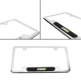 Brand New Universal 1PCS JDM BEGINNER LEAF Chrome Metal License Plate Frame
