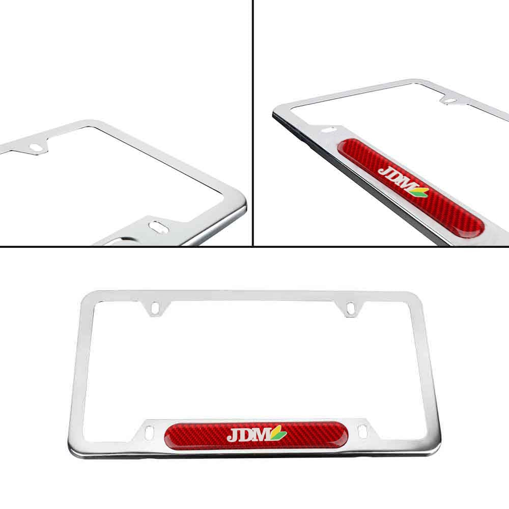 Brand New Universal 1PCS JDM BEGINNER LEAF Chrome Metal License Plate Frame