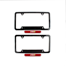 Load image into Gallery viewer, Brand New Universal 2PCS JDM BEGINNER LEAF Glossy Black Metal License Plate Frame