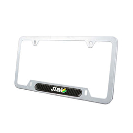 Brand New Universal 1PCS JDM BEGINNER LEAF Silver Metal License Plate Frame