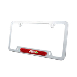 Brand New Universal 1PCS JDM BEGINNER LEAF Silver Metal License Plate Frame