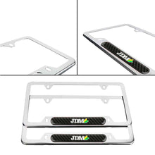 Load image into Gallery viewer, Brand New Universal 2PCS JDM BEGINNER LEAF Chrome Metal License Plate Frame