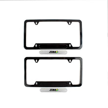Load image into Gallery viewer, Brand New Universal 2PCS JDM BEGINNER LEAF Glossy Black Metal License Plate Frame