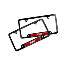 Load image into Gallery viewer, Brand New Universal 2PCS JDM BEGINNER LEAF Glossy Black Metal License Plate Frame
