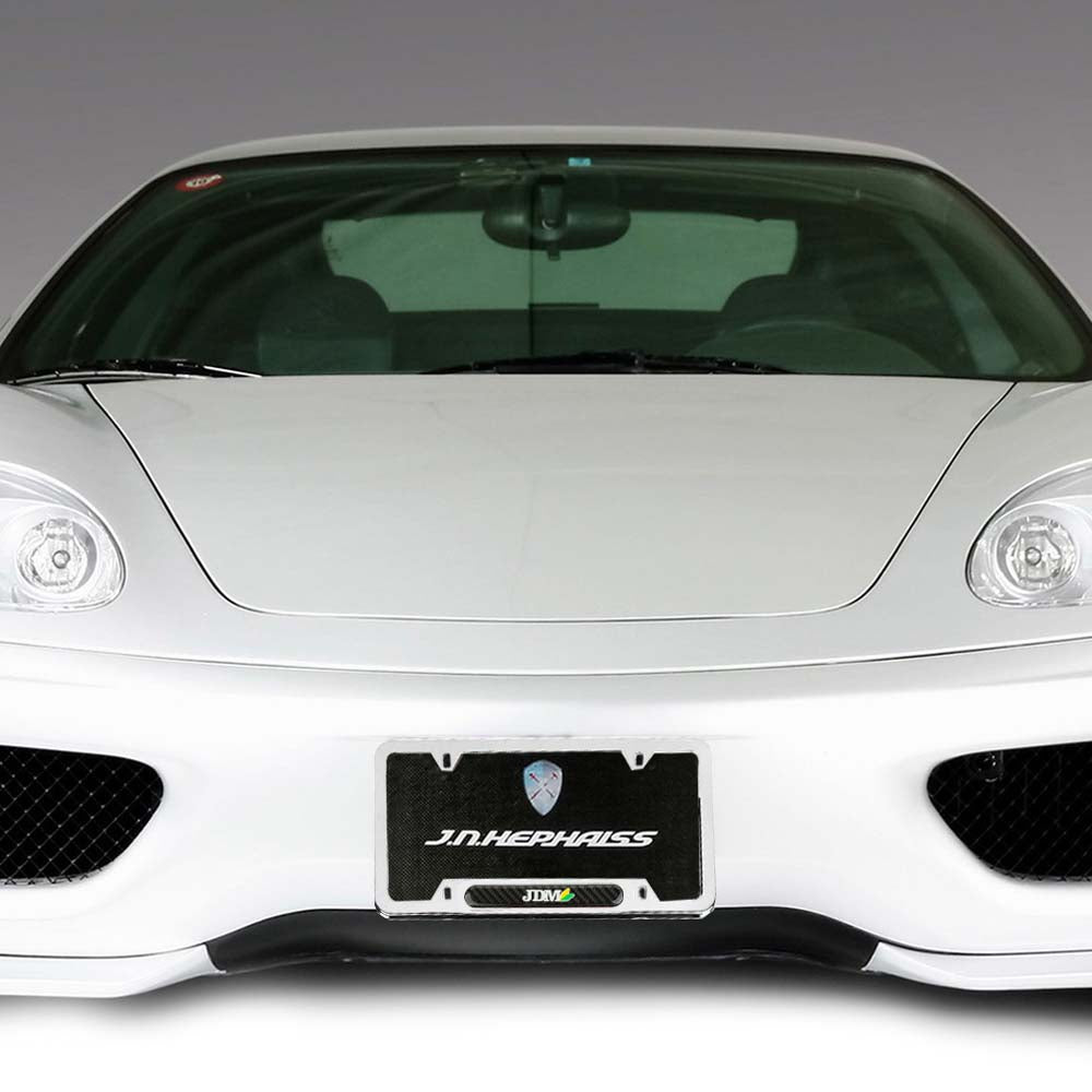 Brand New Universal 1PCS JDM BEGINNER LEAF Chrome Metal License Plate Frame