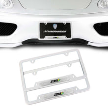 Load image into Gallery viewer, Brand New Universal 2PCS JDM BEGINNER LEAF Silver Metal License Plate Frame