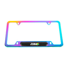 Load image into Gallery viewer, Brand New Universal 2PCS JDM BEGINNER LEAF Neo Chrome Metal License Plate Frame