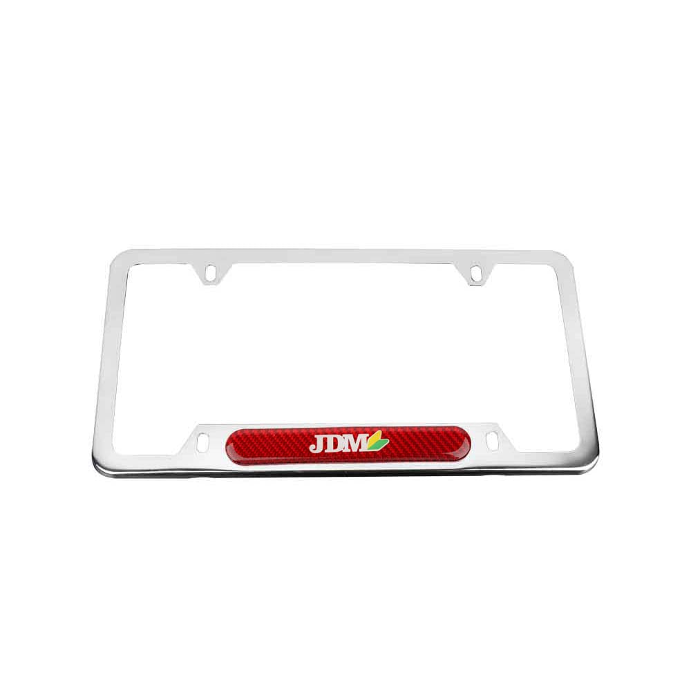 Brand New Universal 1PCS JDM BEGINNER LEAF Chrome Metal License Plate Frame