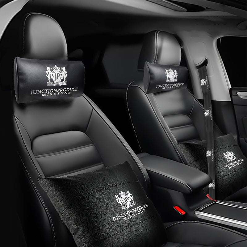 BRAND NEW 1PCS JP Junction Produce VIP Embroidery Black Car Seat Pillow Backrest Cushions