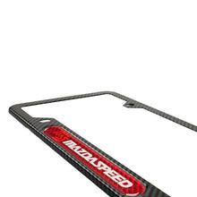 Load image into Gallery viewer, Brand New Universal 2PCS Mazdaspeed Carbon Fiber Look Metal License Plate Frame