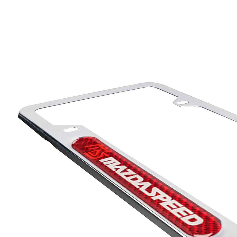 Brand New Universal 1PCS MAZDASPEED Chrome Metal License Plate Frame