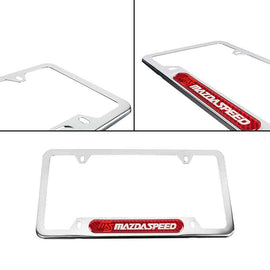 Brand New Universal 1PCS MAZDASPEED Chrome Metal License Plate Frame