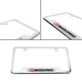 Brand New Universal 1PCS Mazdaspeed Chrome Metal License Plate Frame