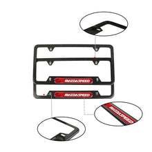 Load image into Gallery viewer, Brand New Universal 2PCS Mazdaspeed Carbon Fiber Look Metal License Plate Frame