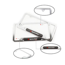 Load image into Gallery viewer, Brand New Universal 2PCS MAZDASPEED Chrome Metal License Plate Frame