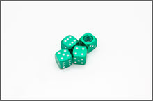 Load image into Gallery viewer, Brand New 4PCS GREEN Dice Tire/Wheel Stem Air Valve CAPS Covers Set Universal Fitment