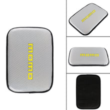 Load image into Gallery viewer, BRAND NEW UNIVERSAL MOMO CARBON FIBER SILVER Car Center Console Armrest Cushion Mat Pad Cover