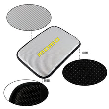 Load image into Gallery viewer, BRAND NEW UNIVERSAL MOMO CARBON FIBER SILVER Car Center Console Armrest Cushion Mat Pad Cover