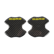 Load image into Gallery viewer, BRAND NEW UNIVERSAL 2PCS MOMO REAL CARBON FIBER ANTI-SCRATCH DOOR HANDLE PROTECTOR