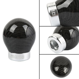 Brand New Momo Universal Real Carbon Fiber Round Ball Manual Car Racing Gear Shift Knob Shifter M12 M10 M8