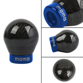 Brand New Momo Universal Real Carbon Fiber Round Ball Manual Car Racing Gear Shift Knob Shifter M12 M10 M8