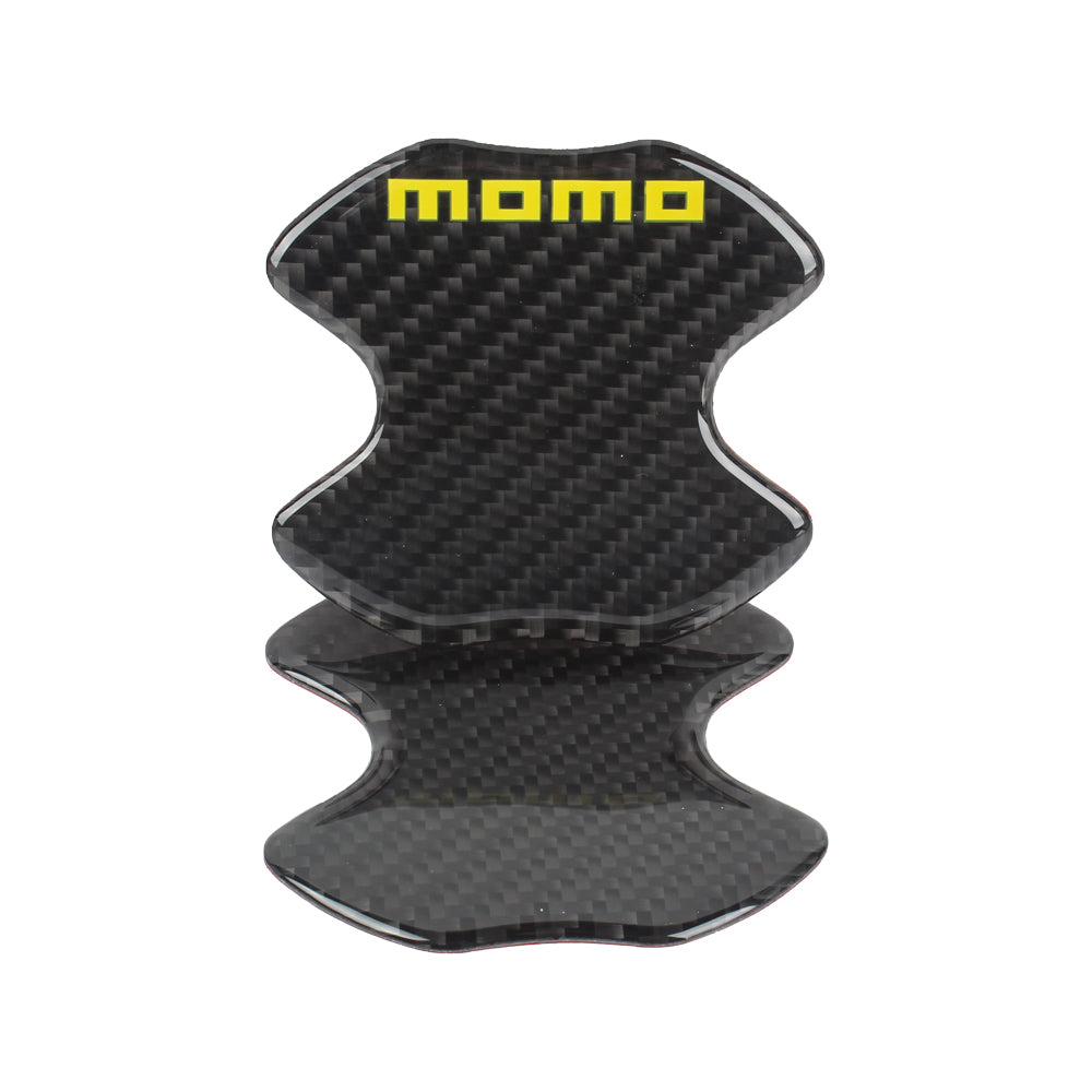 BRAND NEW UNIVERSAL 2PCS MOMO REAL CARBON FIBER ANTI-SCRATCH DOOR HANDLE PROTECTOR