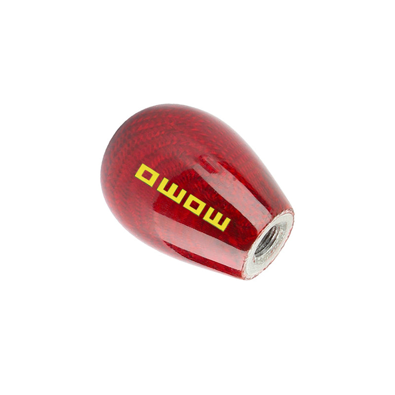 Brand New Universal Momo Red Real Carbon Fiber Manual Gear Stick Shift Knob Shifter M8 M10 M12