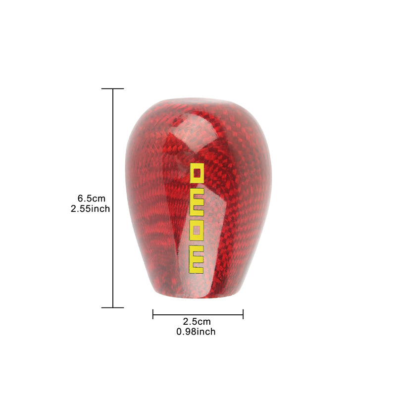 Brand New Universal Momo Red Real Carbon Fiber Manual Gear Stick Shift Knob Shifter M8 M10 M12