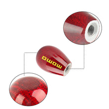 Load image into Gallery viewer, Brand New Universal Momo Red Real Carbon Fiber Manual Gear Stick Shift Knob Shifter M8 M10 M12