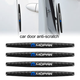 Brand New 4PCS Mopar Real Carbon Fiber Anti Scratch Badge Car Door Handle Cover Trim