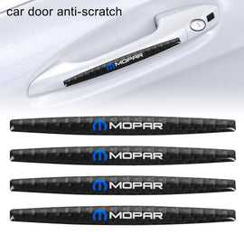 Brand New 4PCS Mopar Real Carbon Fiber Anti Scratch Badge Car Door Handle Cover Trim