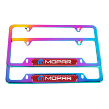 Load image into Gallery viewer, Brand New Universal 2PCS Mopar Neo Chrome Metal License Plate Frame