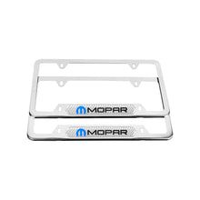 Load image into Gallery viewer, Brand New Universal 2PCS Mopar Chrome Metal License Plate Frame