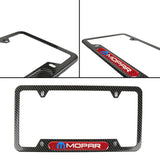 Brand New Universal 1PCS Mopar Carbon Fiber Look Metal License Plate Frame