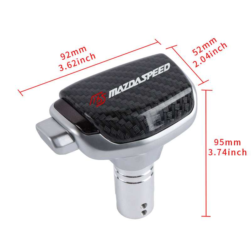 Brand New Universal Mazdaspeed Carbon Fiber Pattern Style Automatic Transmission Shifter Shift Knob