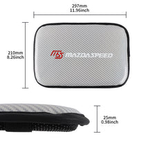 Load image into Gallery viewer, BRAND NEW UNIVERSAL MAZDASPEED CARBON FIBER SILVER Car Center Console Armrest Cushion Mat Pad Cover