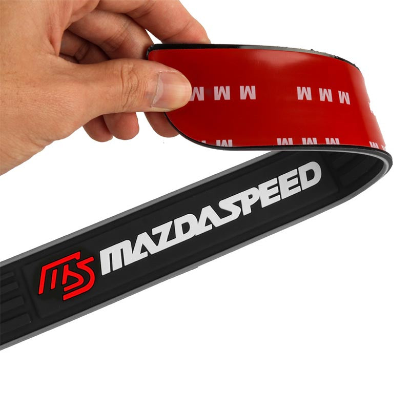 Brand New 4PCS Universal Mazdaspeed Silver Rubber Car Door Scuff Sill Cover Panel Step Protector