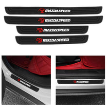 Load image into Gallery viewer, Brand New 4PCS Universal Mazdaspeed Silver Rubber Car Door Scuff Sill Cover Panel Step Protector