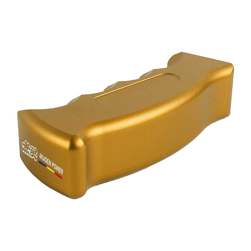 Brand New Mugen Universal Gold Aluminum Slotted Pistol Grip Handle Manual Gear Shift Knob Shifter M8 M10 M12