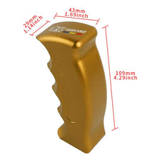 Load image into Gallery viewer, Brand New Mugen Universal Gold Aluminum Slotted Pistol Grip Handle Manual Gear Shift Knob Shifter M8 M10 M12