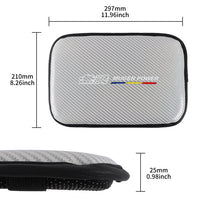 Load image into Gallery viewer, BRAND NEW UNIVERSAL MUGEN CARBON FIBER SILVER Car Center Console Armrest Cushion Mat Pad Cover