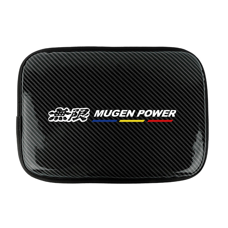 BRAND NEW UNIVERSAL MUGEN CARBON FIBER BLACK Car Center Console Armrest Cushion Mat Pad Cover