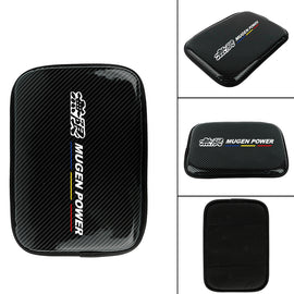 BRAND NEW UNIVERSAL MUGEN CARBON FIBER BLACK Car Center Console Armrest Cushion Mat Pad Cover