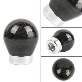 Brand New Mugen Universal Real Carbon Fiber Round Ball Manual Car Racing Gear Shift Knob Shifter M12 M10 M8