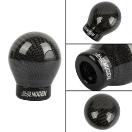 Brand New Mugen Universal Real Carbon Fiber Round Ball Manual Car Racing Gear Shift Knob Shifter M12 M10 M8