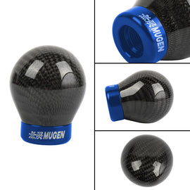 Brand New Mugen Universal Real Carbon Fiber Round Ball Manual Car Racing Gear Shift Knob Shifter M12 M10 M8
