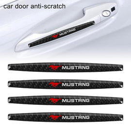 Brand New 4PCS Ford Mustang Real Carbon Fiber Anti Scratch Badge Car Door Handle Cover Trim
